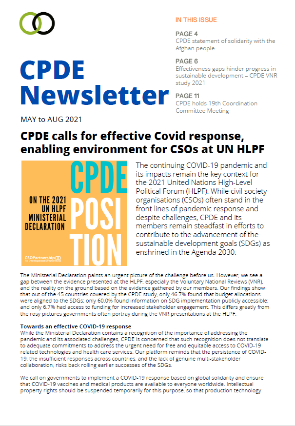 CPDE Newsletter Issue 2 Cover