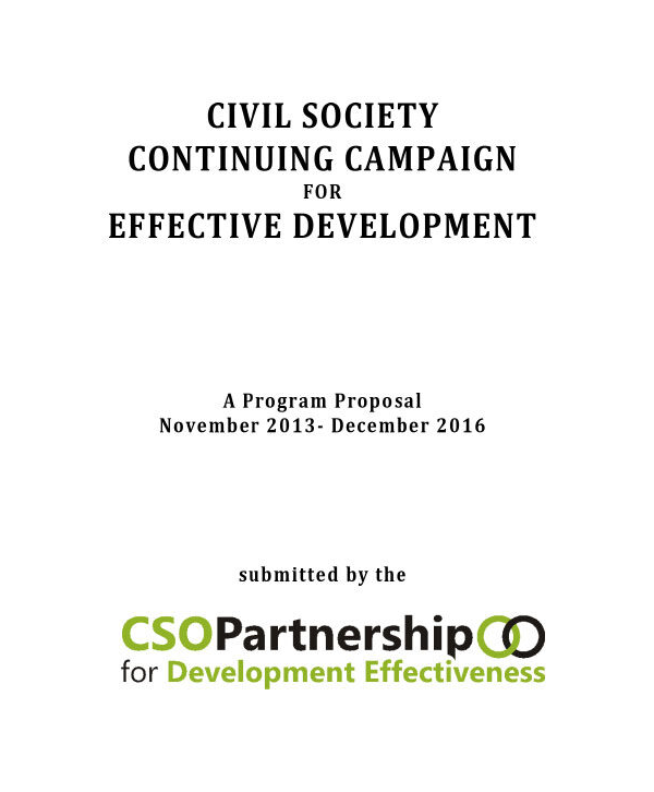 Civil Society Continuing Campaign for Effective Development